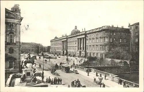 Berlin Schloss Denkmal des Grossen Kurfuersten Strassenbahn Kat. Berlin