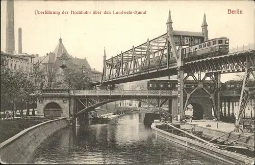 Berlin Hochbahn ueber Landwehrkanal Kat. Berlin