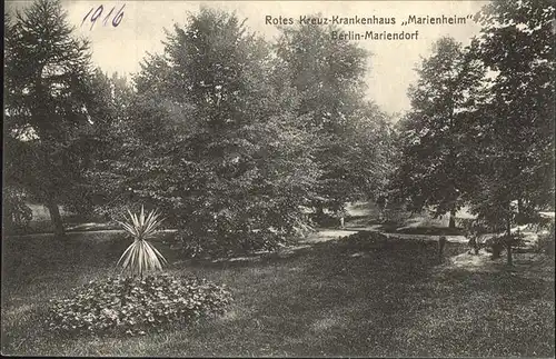 Mariendorf Berlin Rotes Kreuz Krankenhaus Marienheim Garten / Berlin /Berlin Stadtkreis