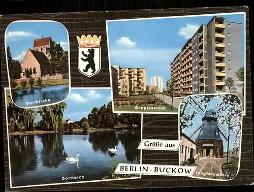 Buckow Berlin Gopiusstadt Hochhaeuser Jungfernmuehle / Berlin /Berlin Stadtkreis