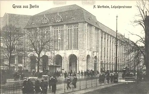 Berlin A. Wertheim Leipzigerstrasse Kat. Berlin