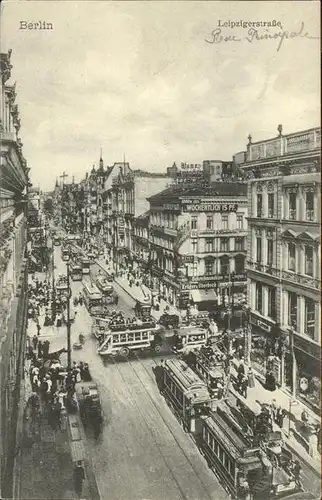 Berlin Leipzigerstrasse Strassenbahn Kat. Berlin