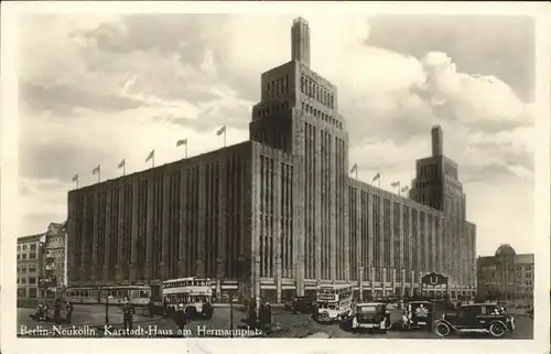 Neukoelln Karstadt Haus Hermannplatz Autos Busse Kat. Berlin