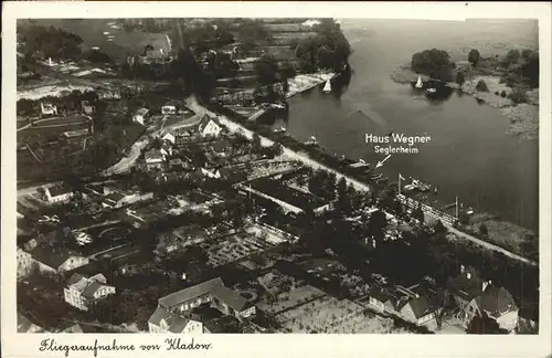 Kladow Fliegeraufnahme See Haus Wegner Seglerheim Kat. Berlin