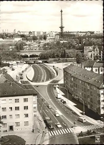 Berlin Stadtautobahn Halenseestrasse Funkturm Kat. Berlin