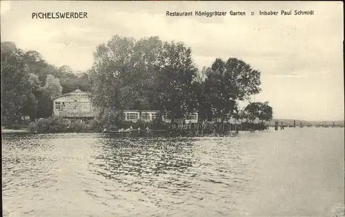 Pichelswerder Berlin Restaurant Koeniggraetzer Garten Paul Schmidt / Berlin /Berlin Stadtkreis