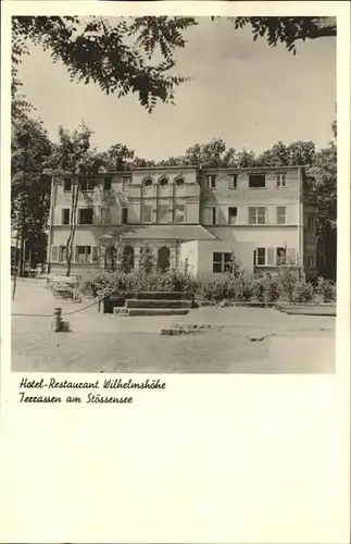 Pichelswerder Berlin Hotel Restaurant Wilhelmshoehe Terrassem Am Stoessensee / Berlin /Berlin Stadtkreis