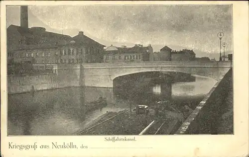 Neukoelln Schiffahrtskanal Kat. Berlin