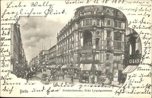 Berlin Friedrichstrasse Ecke Leipzigerstrasse Kat. Berlin