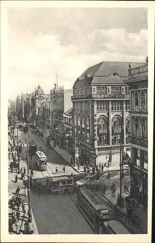 Berlin Leipziger Strasse Friedrich Strasse Strassenbahn Pferdedroschke Kat. Berlin