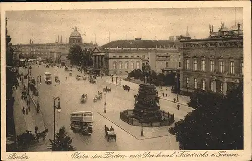 Berlin Unter den Linden Denkmal Friedrich der Grosse Kat. Berlin