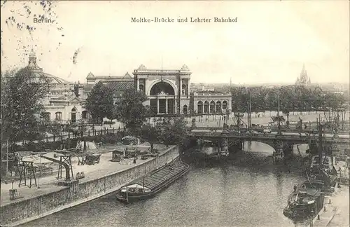 Berlin Moltke Bruecke und Lehrter Bahnhof Schiff Kat. Berlin