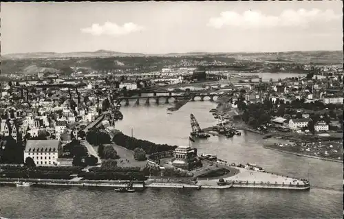 Koblenz Coblenz Denkmal Kaiser Wilhelm I Deutsches Eck Rhein Mosel Bruecke Kat. Koblenz