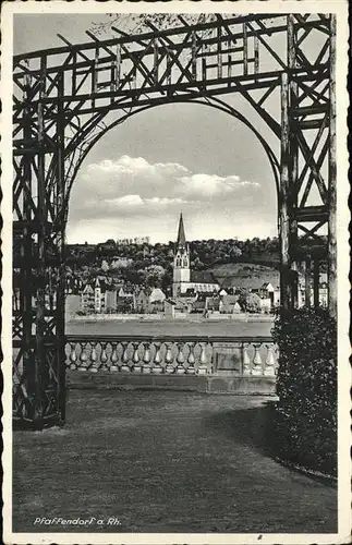 Pfaffendorf Koblenz Teilansicht Kirche Torbogen Kat. Koblenz