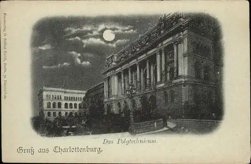 Charlottenburg Polytechnicum im Mondschein / Berlin /Berlin Stadtkreis