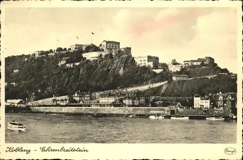 Koblenz Coblenz Ehrenbreitstein mit Festung Kat. Koblenz