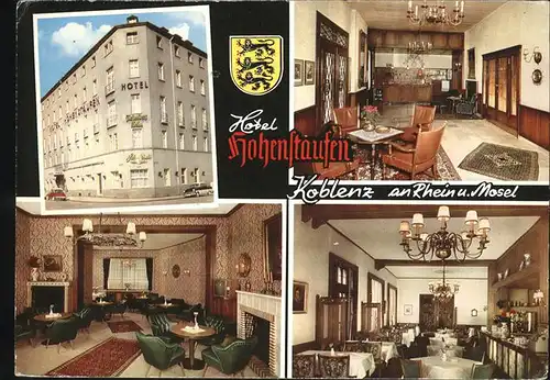 Koblenz Coblenz Hotel Hohenstaufen Wappen Kat. Koblenz