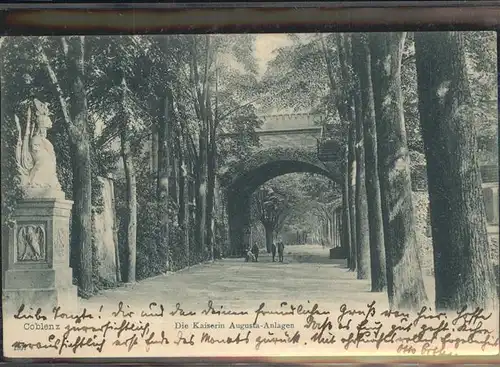 Coblenz Koblenz Kaiserin Augusta Anlagen Denkmal Kat. Koblenz