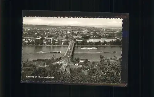 Koblenz Coblenz Panorama Rhein Bruecke Kat. Koblenz