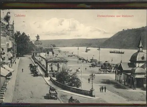 Coblenz Koblenz Rheinzollstrasse Werft Kaiser Wilhelm Denkmal Kat. Koblenz