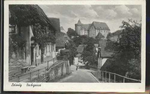 Leisnig Bachgasse Burg Kat. Leisnig