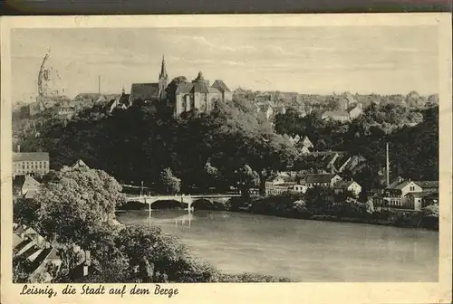 Leisnig Schloss Mildenstein Partie an der Mulde Bruecke Kat. Leisnig