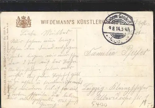 Coblenz Koblenz Rheinanlagen Denkmal Kuenstlerkarte Feldpost Kat. Koblenz
