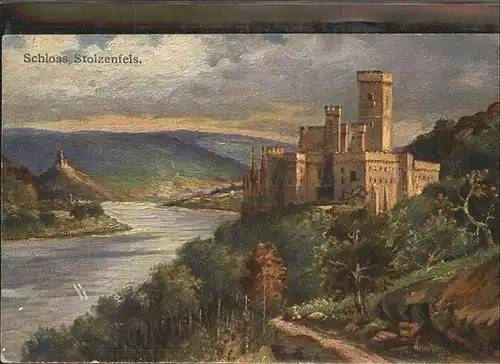 Stolzenfels Schloss Kuenstlerkarte Kat. Koblenz