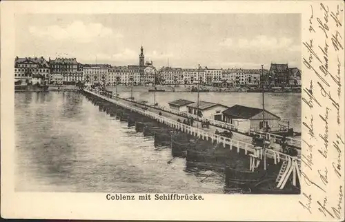Koblenz Coblenz Schiffbruecke Kat. Koblenz