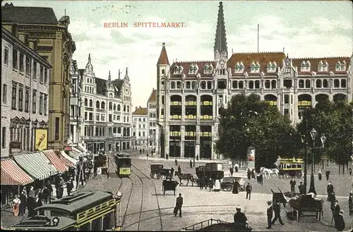 Berlin Spittelmarkt Strassenbahn Kat. Berlin