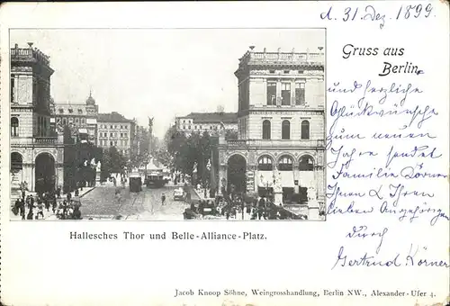 Berlin Hallesches Tor Belle Alliance Platz Kat. Berlin