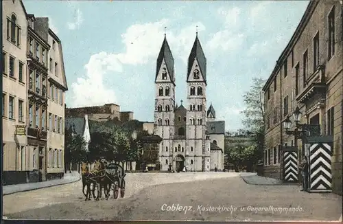 Koblenz Coblenz Kastorkirche Generalkommando Kat. Koblenz