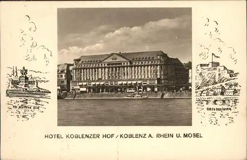 Koblenz Coblenz Hotel Koblenzer Hof Kat. Koblenz