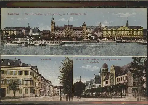 Koblenz Coblenz Ober Praesidium Neustadt Koblenzer Hof Ober Postdirektion Kat. Koblenz