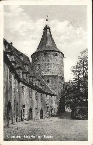 Altenburg Thueringen Schlosshof mit Flasche Kat. Altenburg