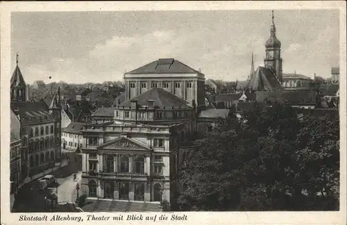 Altenburg Thueringen Theater mit Blick auf die Stadt Kat. Altenburg