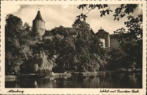 Altenburg Thueringen Schloss mit Pauritzer Teich Kat. Altenburg
