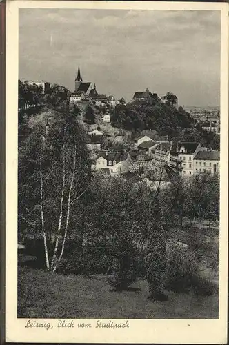 Leisnig Blick vom Stadtpark Kat. Leisnig