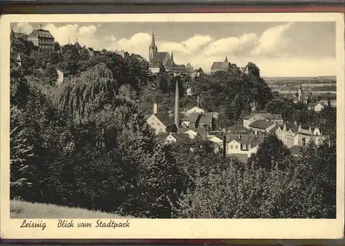 Leisnig Blick vom Stadtpark Kat. Leisnig