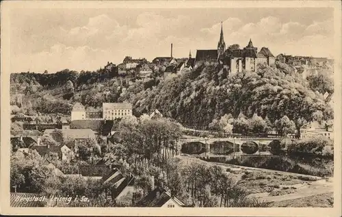 Leisnig Blick auf die Bergstadt Kat. Leisnig