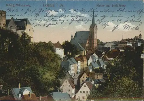 Leisnig Schloss Kirche und Schlossberg Kat. Leisnig