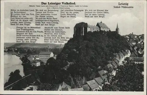 Leisnig Schloss Mildenstein  Leisniger Volkslied Kat. Leisnig