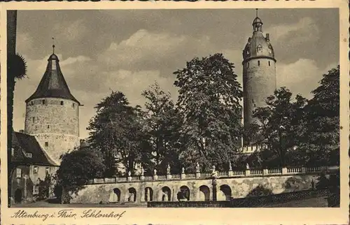 Altenburg Thueringen Schlosshof Tuerme Kat. Altenburg