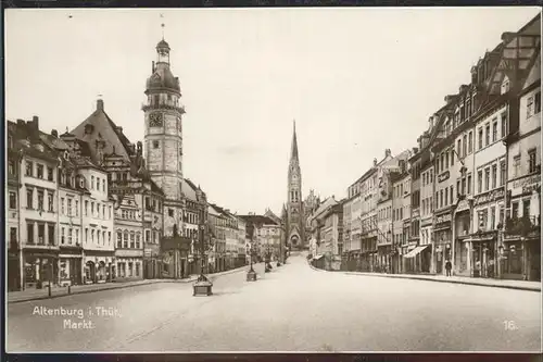 Altenburg Thueringen Marktplatz Rathaus Kirche Kat. Altenburg