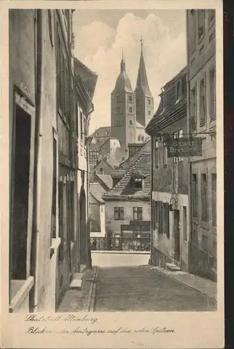 Altenburg Thueringen Amtsgasse mit Blick auf die Roten Spitzen Kat. Altenburg