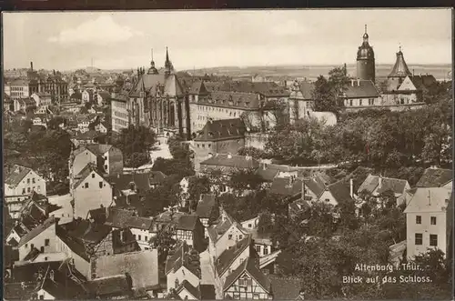 Altenburg Thueringen Blick auf Schloss und Stadt Kat. Altenburg