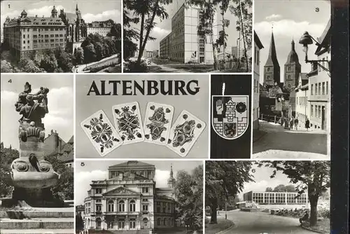 Altenburg Thueringen Skatstadt Schloss Skatbrunnen Rote Spitzen Kat. Altenburg