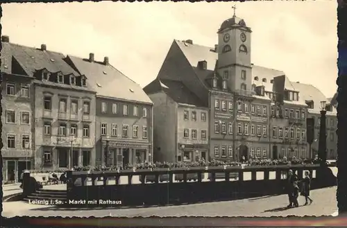 Leisnig Markt mit Rathaus Kat. Leisnig