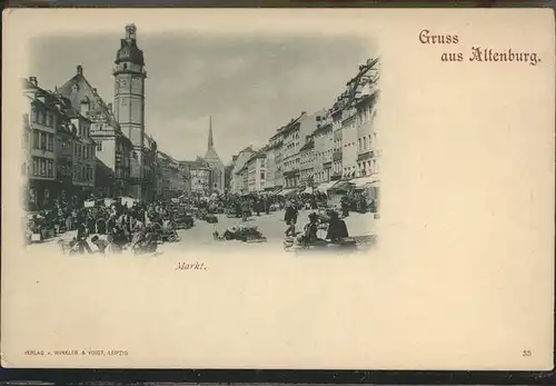 Altenburg Thueringen Markt Rathaus Bruederkirche Kat. Altenburg