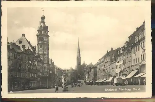 Altenburg Thueringen Markt Rathaus Kirche Kat. Altenburg